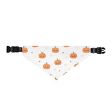 Halloween Pumpkin Clip-On Pet Bandana — Cute Orange Jack-O’-Lantern Pattern for Dogs & Cats