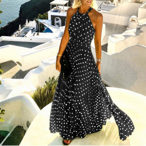 Maxi Dress Summer Sleeveless Elegant Boho