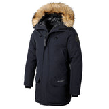 Cozy parka with removable fur collar and hood