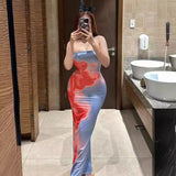 Slim Slit Tube Long Dress Summer