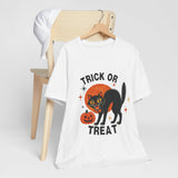 Trick or Treat Black Cat Halloween Tee