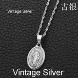 Virgin Mary Pendant Necklace for Women