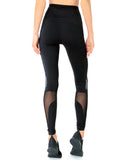 Energique Athletic Leggings With Reflective Strips and Mesh Panels