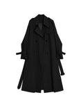New Mid Length Lace Up And Sagging Korean Coat