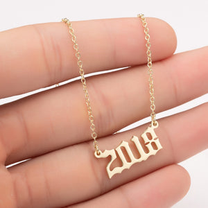 Birth Year Necklaces 1978 to 2020
