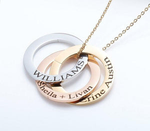 Personalized Minimalist Necklace - Engraved circle