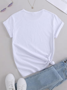 T-shirt Premium World Art Short Sleeve Crew Neck