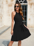 Sling Dress Evening Party Dress V Neck Sleeveless Hem Skirt