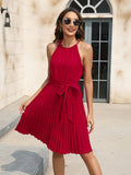 Sling Dress Evening Party Dress V Neck Sleeveless Hem Skirt
